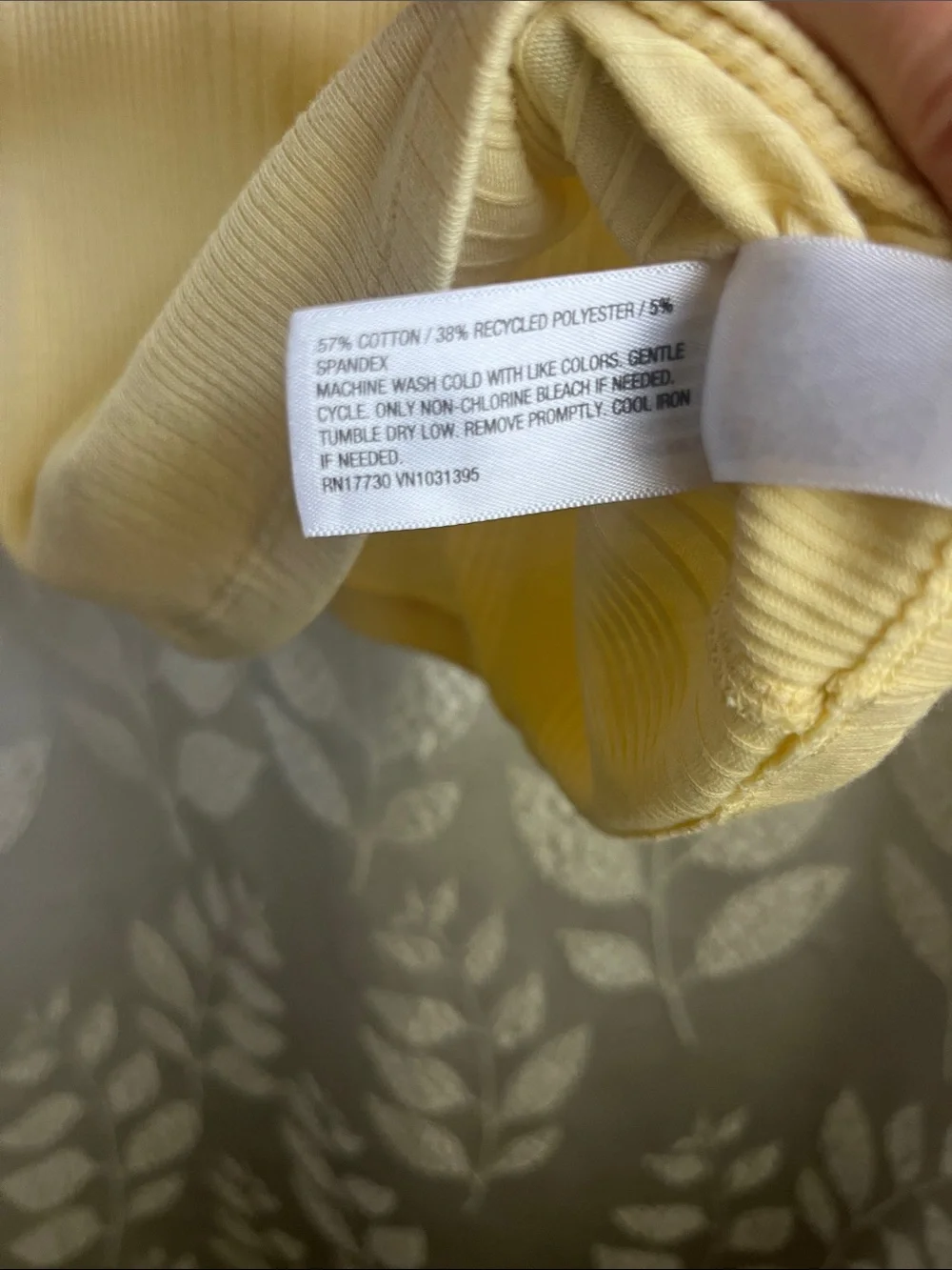 Universal Thread Short-Sleeve Ribbed Crew Tee - Light Yellow - Picture 3 of 4